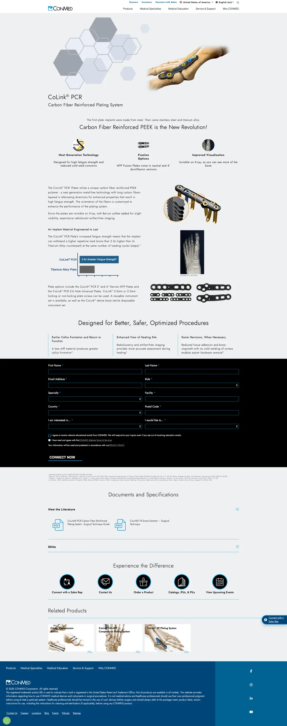 Older CONMED arthroplasty product page.