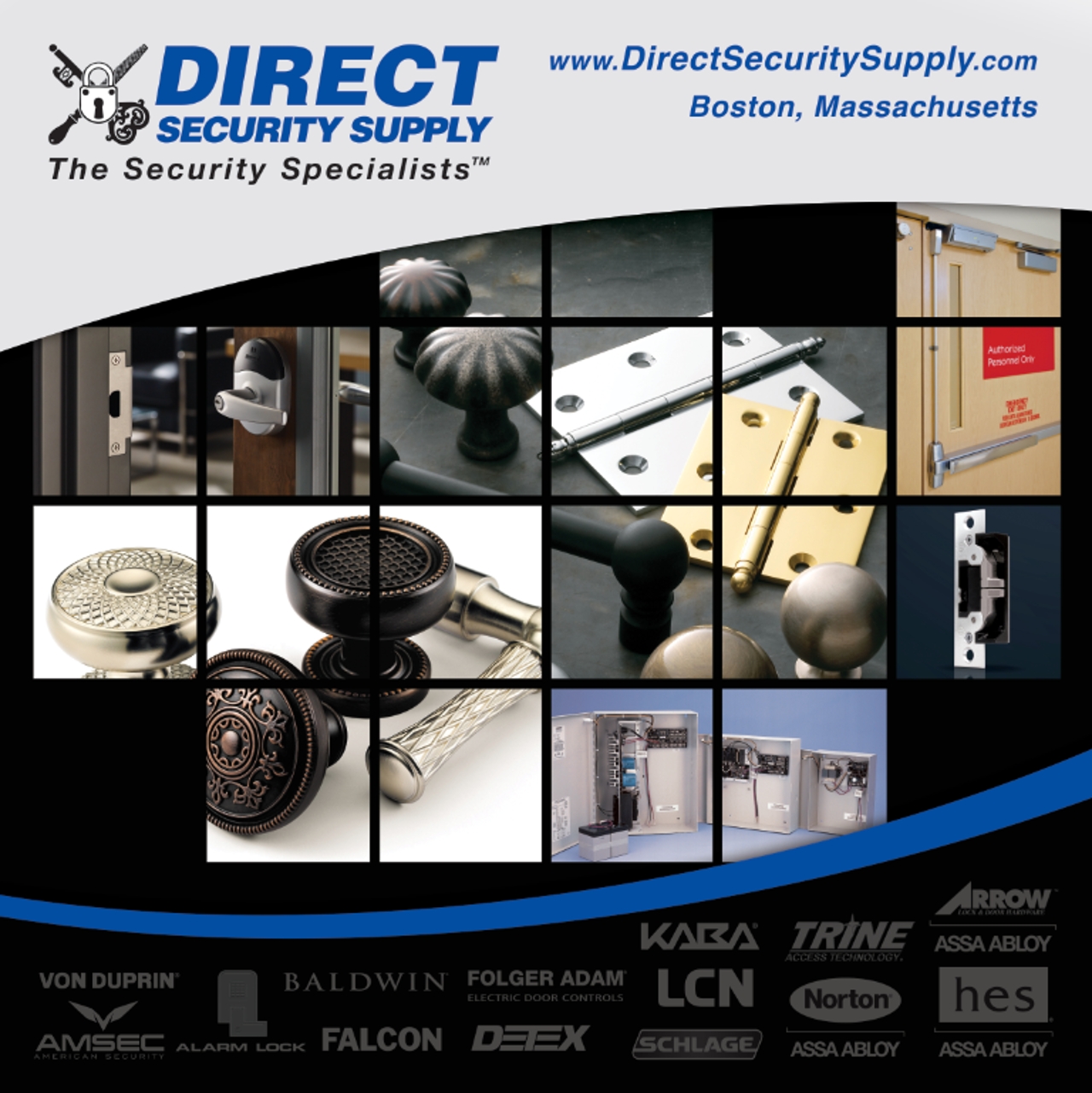 Direct Security Supply trade show backdrop.